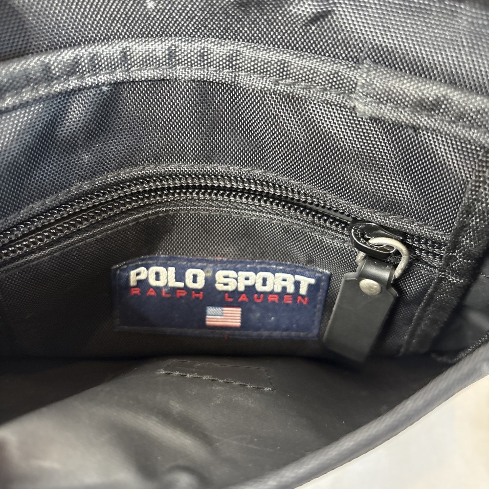 Vintage 90s Y2K Ralph Lauren‎ Polo Sport Crossbody Bag Purse Travel Black - Picture 8 of 11